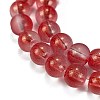 Frosted Transparent Glass Bead Strands GLAA-P065-6mm-06-4