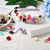 PandaHall Jewelry 10 Style Polyester Imitation Flower Ornamenrt Accessories DIY-PJ0001-33-16