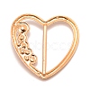 Heart Alloy Resin Imitation Pearl Slide Buckles JEWB-TAC0003-03B-2