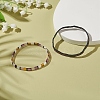 2Pcs 2 Style Glass Seed Rectangle Beaded Stretch Bracelets Set BJEW-JB09035-5