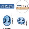 Resin Cameo Lady Head Cabochons CRES-CA0001-02-3