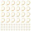 BENECREAT 40Pcs Brass Leverback Earring Findings KK-BC0013-03G-1