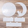 Moon Shape Floating Shelf DIY Silhouette Silicone Molds Kit DIY-G093-02G-2