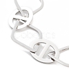 Non-Tarnish 304 Stainless Steel Oval & Rhombus Link Chain Bracelets for Women BJEW-K249-01P-3