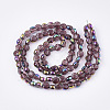 Electroplate Glass Beads Strands EGLA-S187-02C-2