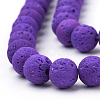Synthetic Lava Rock Beads Strands X-G-S277-10mm-06-3