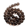 Natural Smoky Quartz Round Beads Strands G-E329-10mm-38A-5