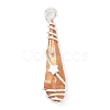 Electroplated Raw Rough Natural Quartz Crystal Copper Wire Wrapped Pendants PALLOY-JF02413-02-3