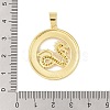 Brass Micro Pave Clear Cubic Zirconia Pendants KK-E111-36A-G-3