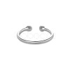 SHEGRACE Simple 925 Sterling Silver Torque Cuff Rings JR95A-1