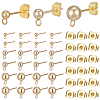 ARRICRAFT 120Pcs 3 Style 304 & 202 Stainless Steel & Brass Ball Post Stud Earring Findings Sets FIND-AR0003-85-1