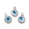 304 Stainless Steel with Glass Enamel Charms STAS-G305-10P-4