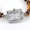 Rectangle Alloy Rhinestone Electronic Watch Bracelets BJEW-JB01737-04-2