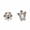 Non-Tarnish 5-Petal 201 Stainless Steel Bead Caps STAS-I176-11P-A-2