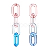 2Pair 2 Color Candy Color Acrylic Cable Chain Tassel Dangle Stud Earrings for Women EJEW-JE04769-5