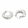 Non-Tarnish 304 Stainless Steel Chunky Rhombus Hoop Earrings for Women EJEW-F283-04P-2