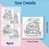 4Pcs 4 Styles PVC Stamp DIY-WH0487-0058-6