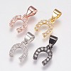 Brass Micro Pave Cubic Zirconia Charms ZIRC-E145-27-1