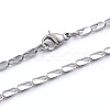 304 Stainless Steel Chain Necklaces NJEW-L173-008-P-1