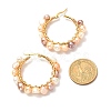 Vintage Natural Pearl Beads Earrings for Girl Women EJEW-JE04643-03-4