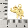 Brass Micro Pave Clear Cubic Zirconia Pendants KK-R159-18G-02-3