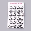 304 Stainless Steel Hoop Earrings EJEW-O087-09C-3