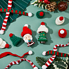 SUPERFINDINGS 48Pcs 6 Style Christmas Mini Knitting Wool Yarn Scarf & Hats AJEW-FH0003-79-3