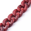 Handmade Acrylic Curb Chains X-AJEW-JB00679-03-3