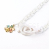 Mixed Shapes Christmas Theme Personalized Acrylic Cable Chain Necklaces NJEW-JN03403-3