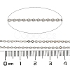 Anti-Tarnish Rhodium Plated 925 Sterling Silver Flat Cable Chains STER-F052-04P-05-2