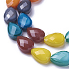 Opaque Solid Color Glass Beads Strands X-GLAA-J100-02-3