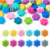 48Pcs 12 Colors Flower Food Grade Eco-Friendly Silicone Beads SIL-TA0001-50-10