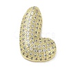 Rack Plating Brass Micro Pave Clear Cubic Zirconia Pendants KK-R163-05L-G-1