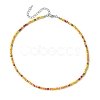 Faceted Rondelle Glass Beaded Necklace for Women NJEW-M208-01I-3
