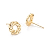 Brass Stud Earring Findings X-KK-K251-25G-2