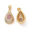 Brass Micro Pave Cubic Zirconia Pendants ZIRC-I063-40G-3