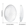 Transparent Oval Glass Cabochons X-GGLA-R022-25x18-2