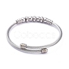 304 Stainless Steel Cuff Bangles Sets BJEW-M284-16-3