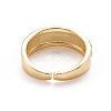 (Jewelry Parties Factory Sale)Brass Enamel Cuff Rings RJEW-I077-34-G-4