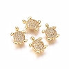 Brass Micro Pave Clear Cubic Zirconia Beads X-ZIRC-I038-25G-1