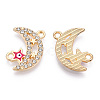 Moon Alloy Enamel Connector Charms ENAM-T013-13KC-03-1