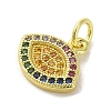 Brass Micro Pave Cubic Zirconia Charms KK-M283-15B-02-2