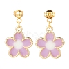 Sakura Pendant Necklaces & Dangle Earring Jewelry Sets SJEW-JS01147-03-9