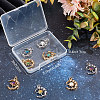 Beebeecraft 8Pcs 8 Colors Brass Micro Pave Clear Cubic Zirconia Glass Pendants KK-BBC0003-79-7