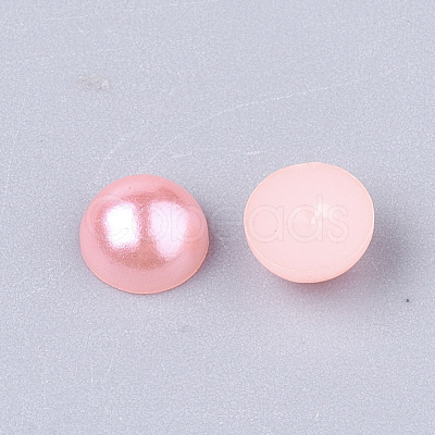 ABS Plastic Imitation Pearl Cabochons SACR-S738-10mm-Z17-1