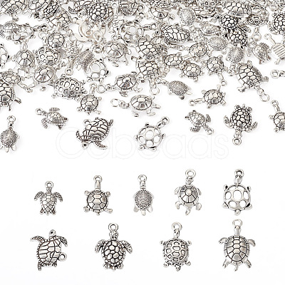 Craftdady 108Pcs 9 Style Tibetan Style Alloy Pendants FIND-CD0001-36-1