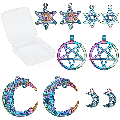 SUNNYCLUE 10Pcs 5 Styles Alloy Pendants PALLOY-SC0003-73-1