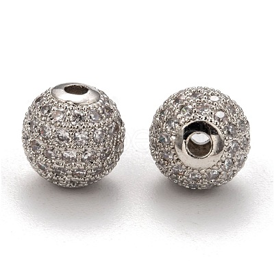 Cubic Zirconia Beads ZIRC-C017-10mm-P-1