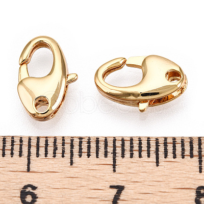 Brass Lobster Claw Clasps KK-N254-07G-1