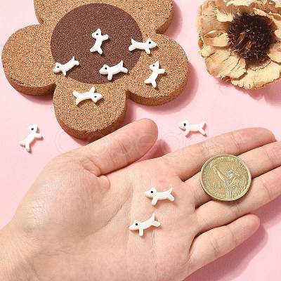 10Pcs Puppy Natural Freshwater Shell Beads SHEL-CJ0001-28-1